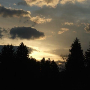 Wolke und Sonnenuntergang