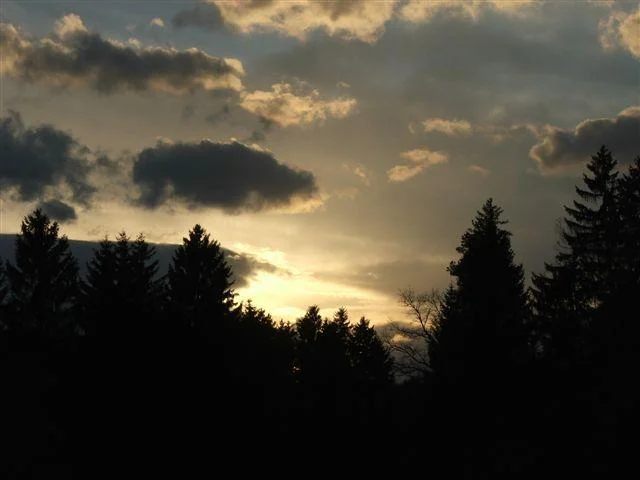Wolke und Sonnenuntergang
