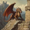 Dragon-sitting-Castle-Wall_magicstudio-art.webp