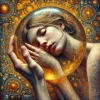 Frau-schläft-Glaskugel-nach-Klimt_fotorealistisch_02.webp