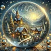 Weihnachtsdorf-Kristallkugel-fotorealistisch-Klimt-Style_04.webp