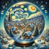 Weihnachtsdorf-Kristallkugel-fotorealistisch-Klimt-Style_05.webp