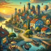 Hundertwasser-Dorf-Insel-am-Morgen_01.webp