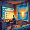 DALL·E 2025-01-06 18.35.53 - A symbolic illustration of a sensitive person retreating from a ...webp
