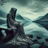DALL·E 2025-01-27 18.25.33 - A surreal and haunting figure resembling a hooded ghostly statue...webp
