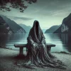 DALL·E 2025-01-27 18.33.57 - A surreal and haunting figure resembling a hooded ghostly statue...webp