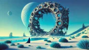 DALL·E 2025-01-28 21.49.29 - A surreal and futuristic scene featuring a massive decaying meta...webp