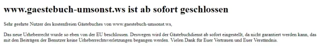 gaestebuch geschlossen wegen Artikel 13 Foto.webp