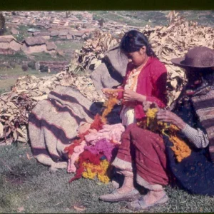 Frau in Pisac Peru