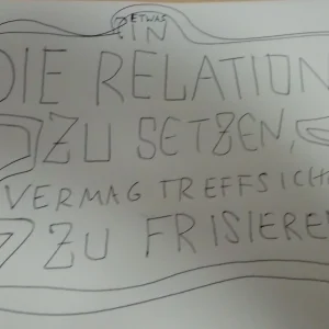 Setze etwas in Relation