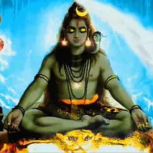 Lord Shiva in deep meditation