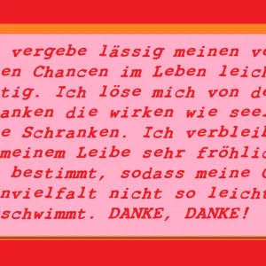 Vergebung an das Leben