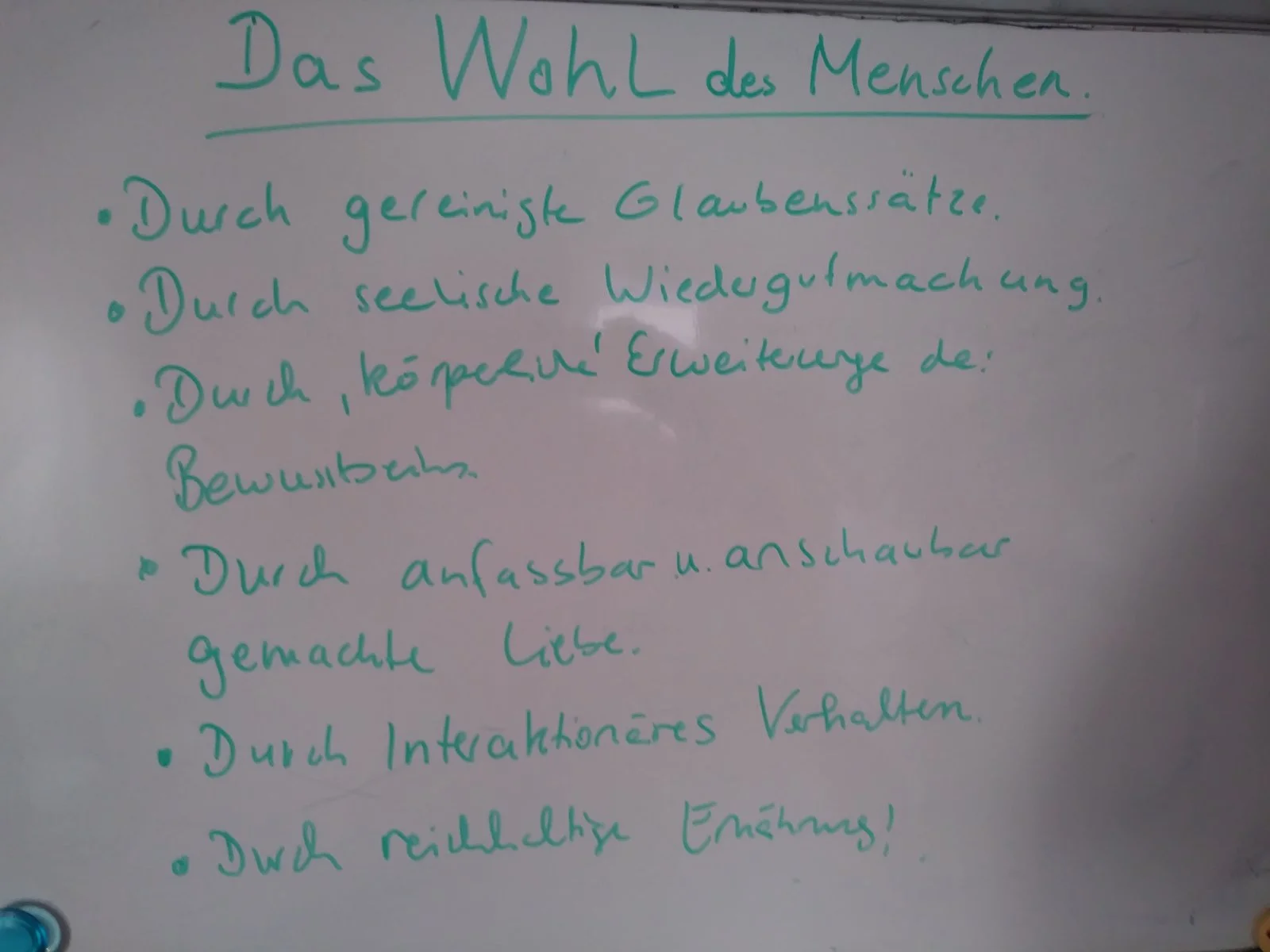 Das Wohl des Menschen