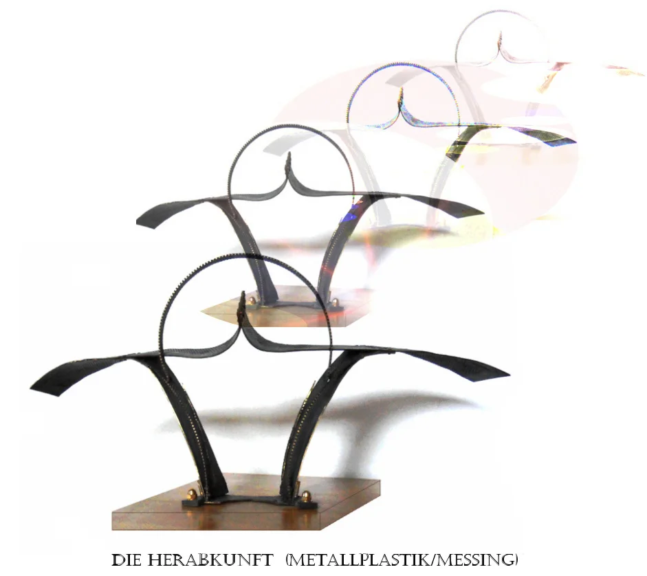 DIE HERABKUNFT (Metallplastik/Messing)