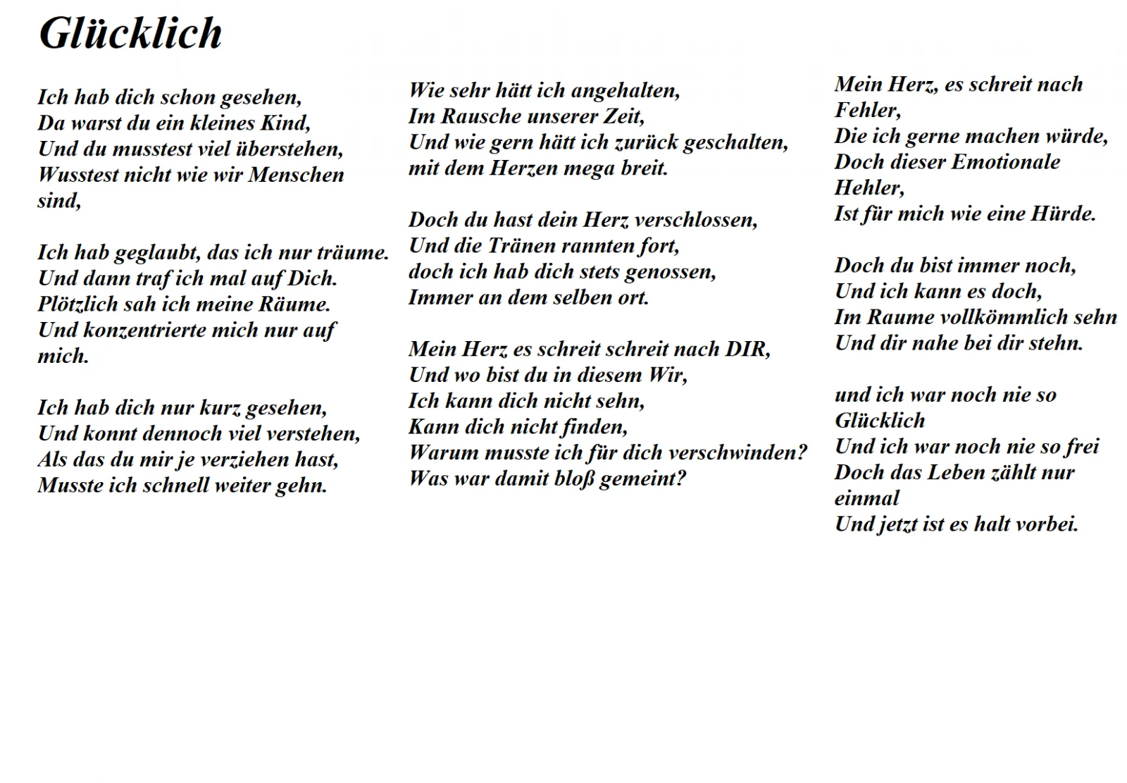 Glücklich