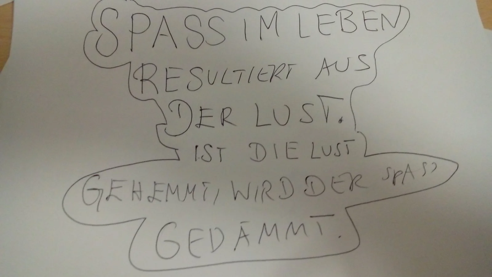 Spass ist lust.