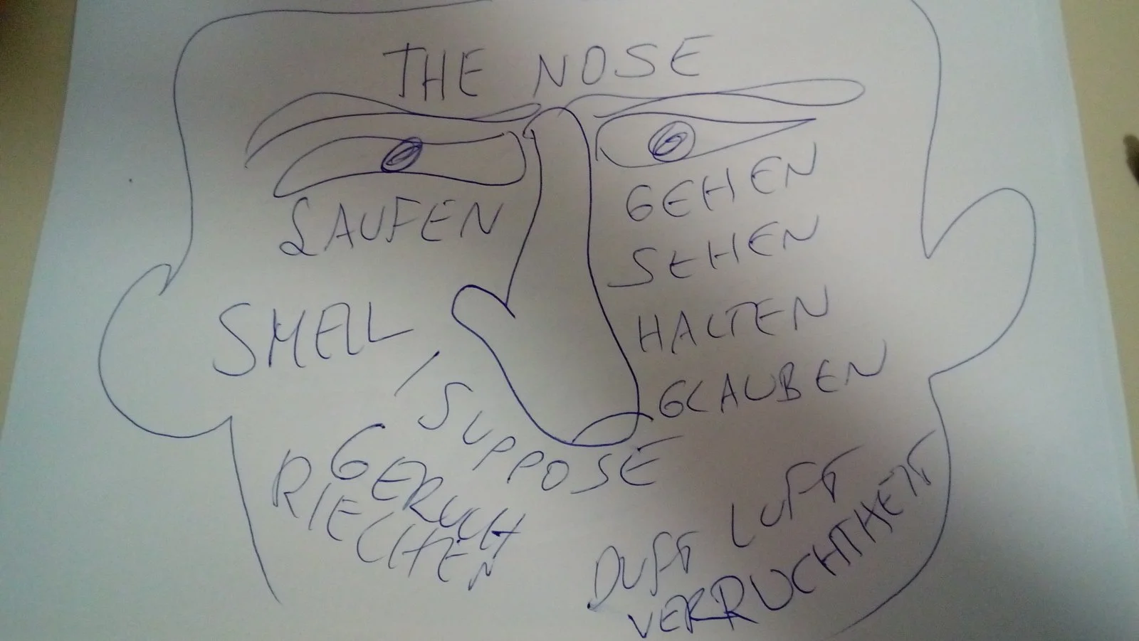 The nose i suppose